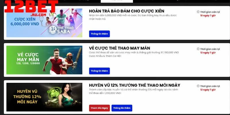 Nhà cái triển khai nhiều khuyến mãi 